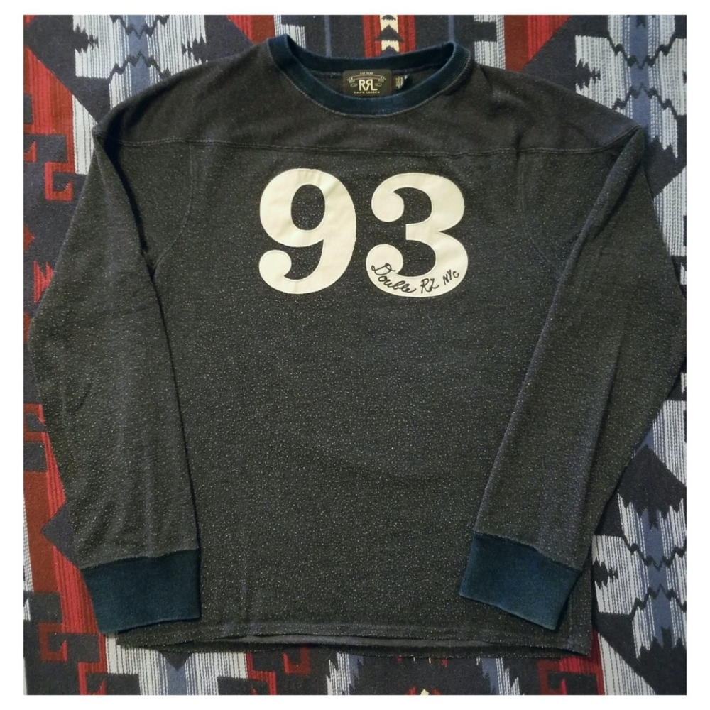 Ralph Lauren Double RL Dark Gray Sweatshirt with White Print